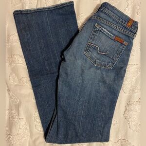 7FAMK Pink Pocket Flare Jeans